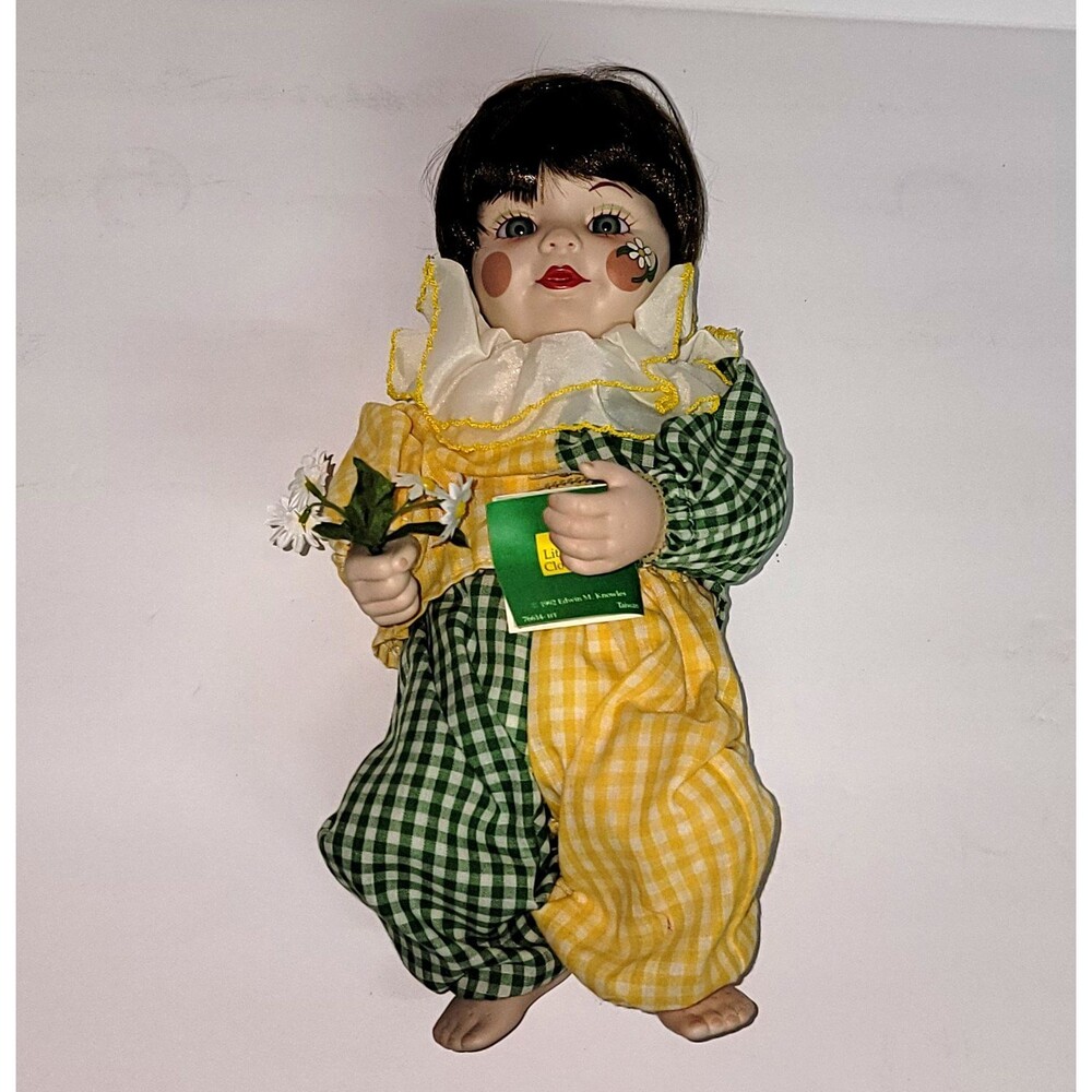 Vintage Knowles Daisy Porcelain Clown Doll Mary Tretter The Littlest Clowns 12"